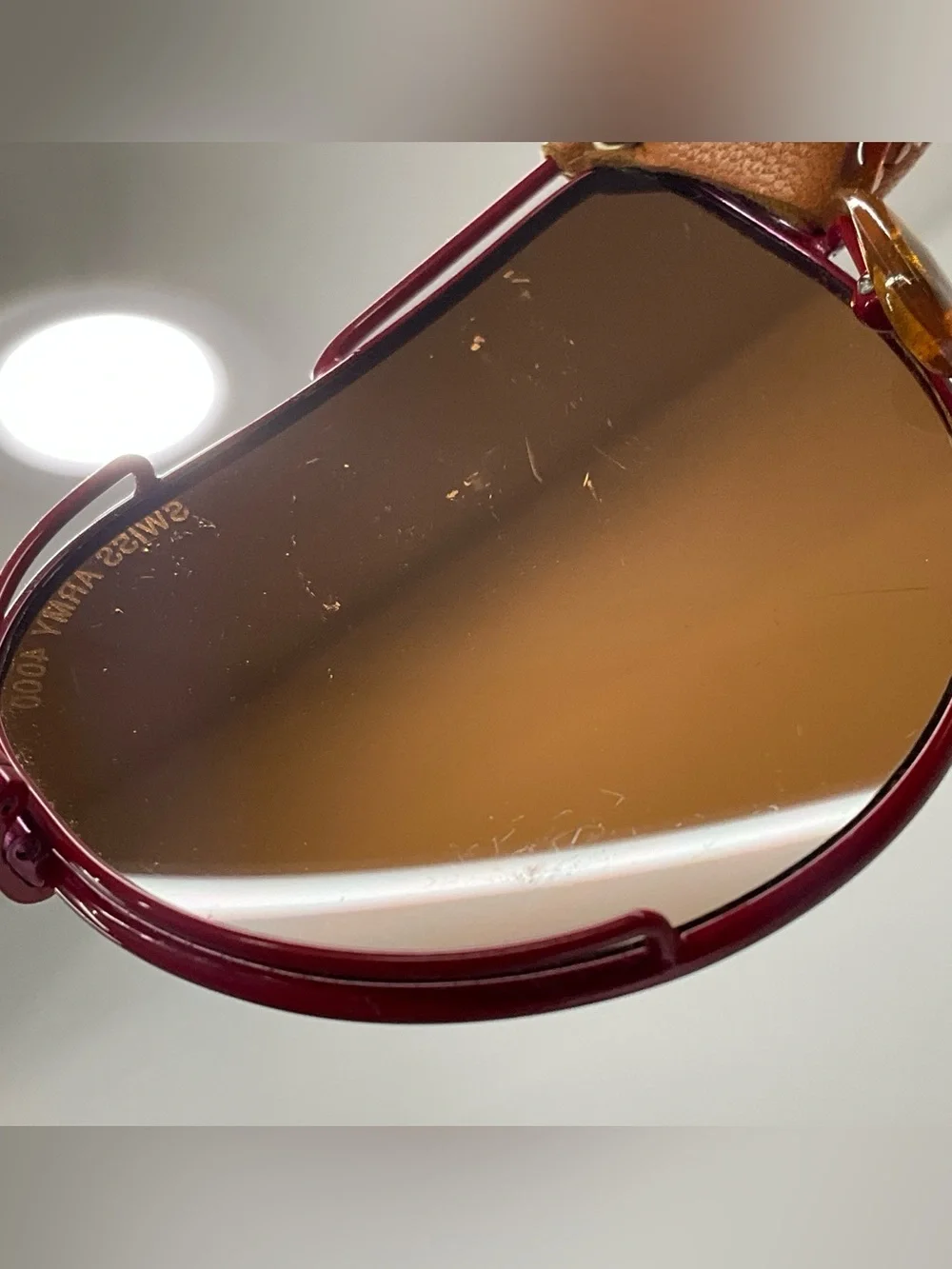 Vintage Swiss Army aviators Sunglasses 4000 scratched lenses